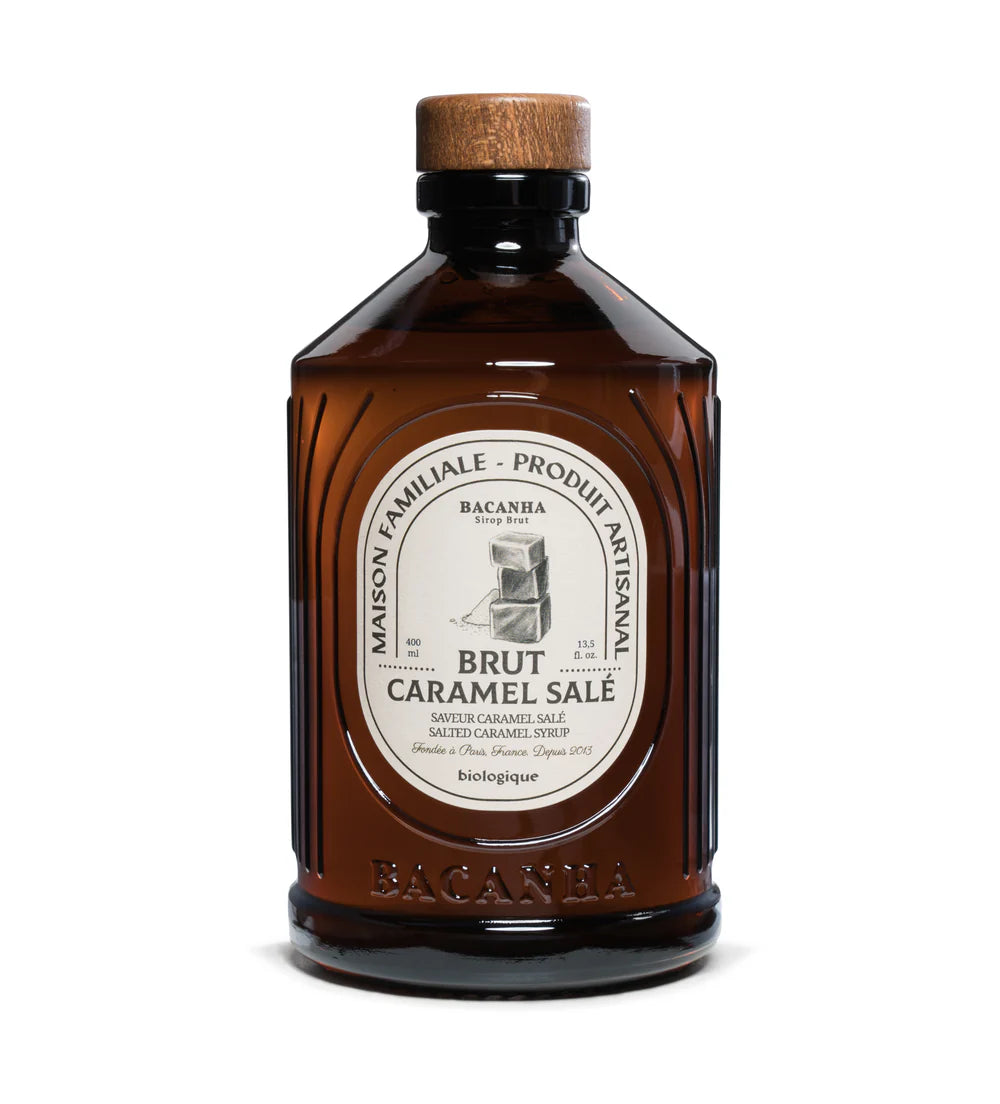 Bouteille de sirop brut CARAMEL SALE BIO