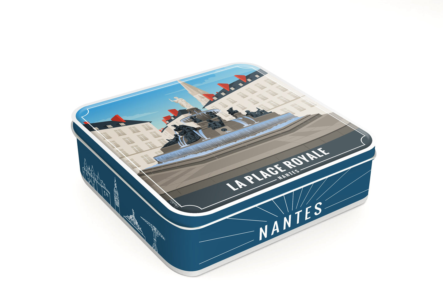 Boites carrées décor de NANTES