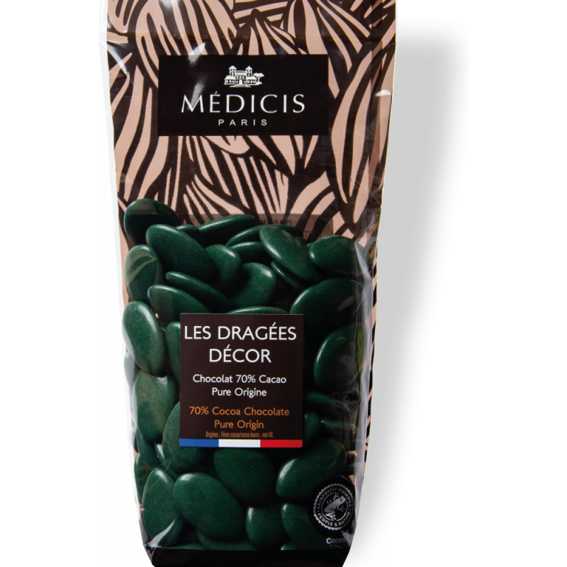 Sachet Dragées Décor Vert Bambou 250 g