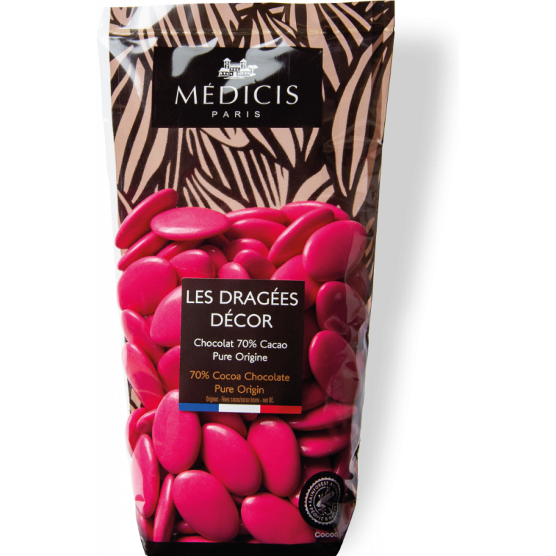 Sachet Dragées Décor Magenta 250 g