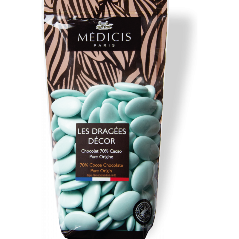 Sachet Dragées Décor Vert d'eau 250 g