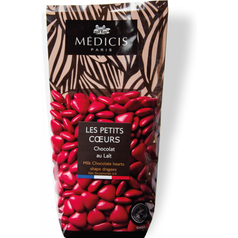 Sachet Dragées Petits coeurs Rouge 250 g