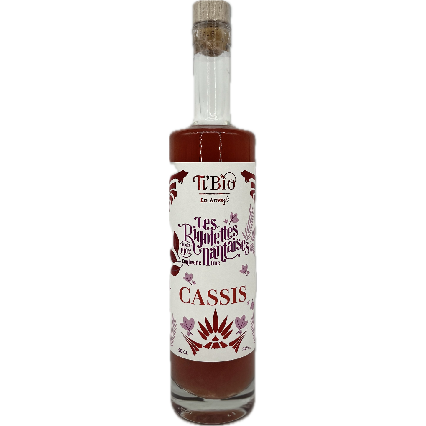 BOUTEILLE DE RHUM aux Rigolettes Cassis 50 CL