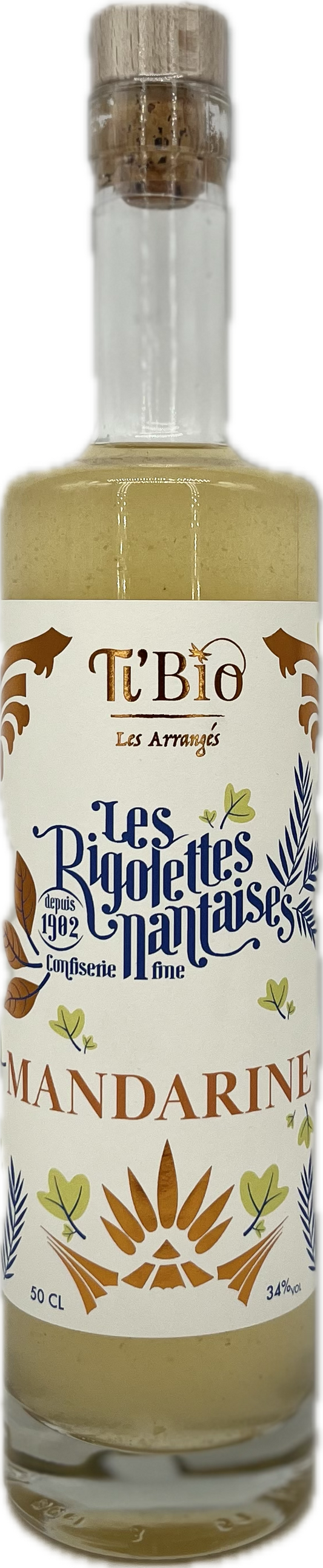 BOUTEILLE DE RHUM aux Rigolettes Mandarine 50 CL