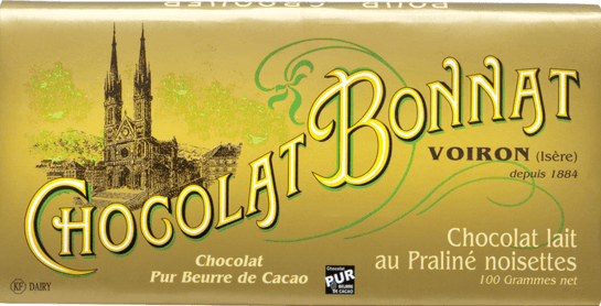 Chocolat Bonnat Lait praliné noisettes