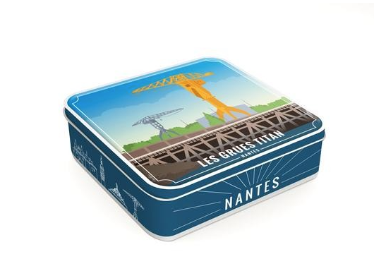 Boite CARREE de NANTES (décor LES GRUES TITAN ) 450g