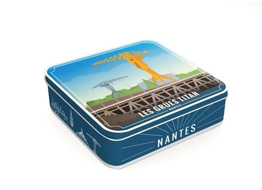 Boite CARREE de NANTES (décor LA GRUE TITAN ) 450g