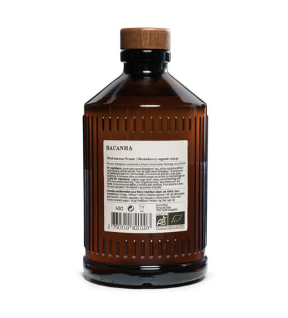 Bouteille de sirop brut FRAISE BIO