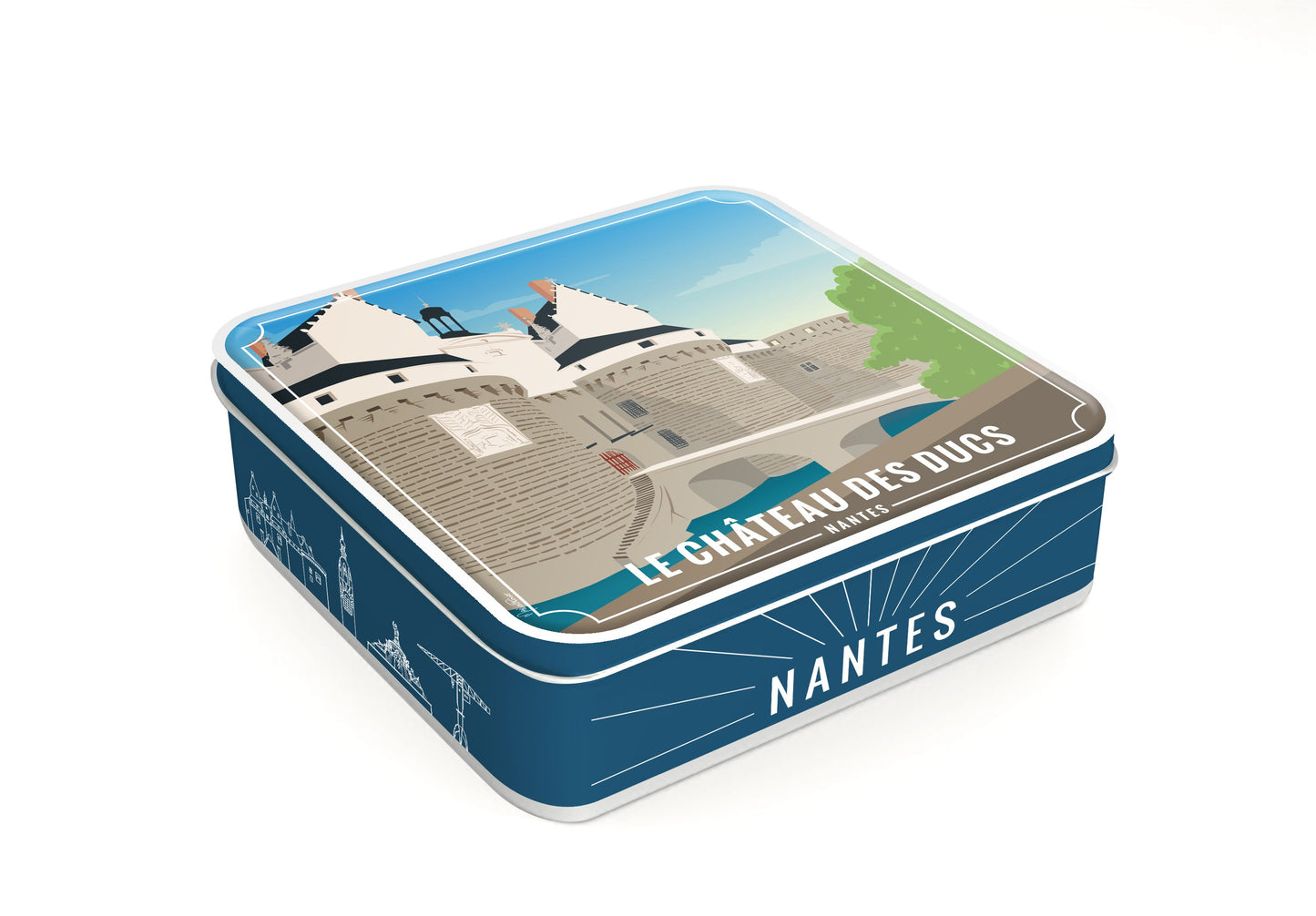 Boites carrées décor de NANTES