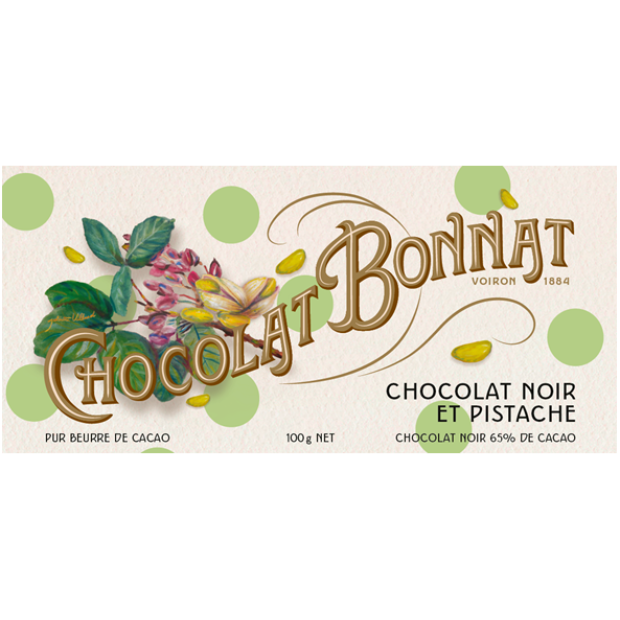 Chocolat Bonnat CHOCOLAT NOIR ET PISTACHE