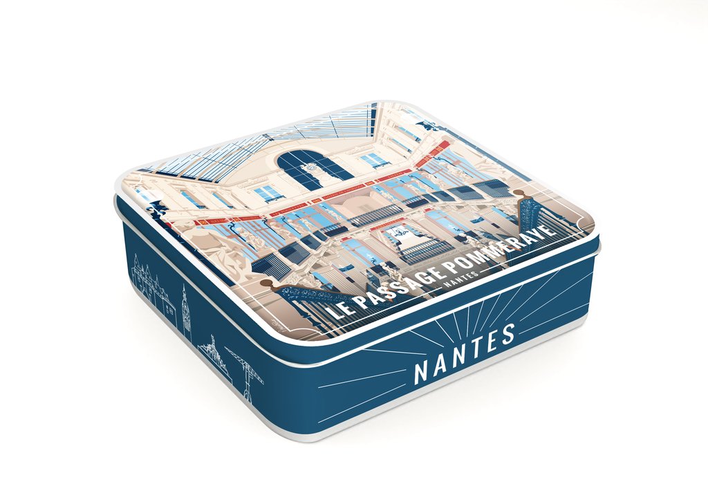 Boites carrées décor de NANTES