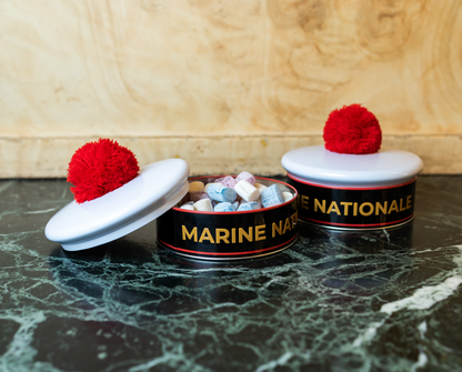 BOITE BACHI Marine Nationale garnie de Rigolettes TRICOLORES