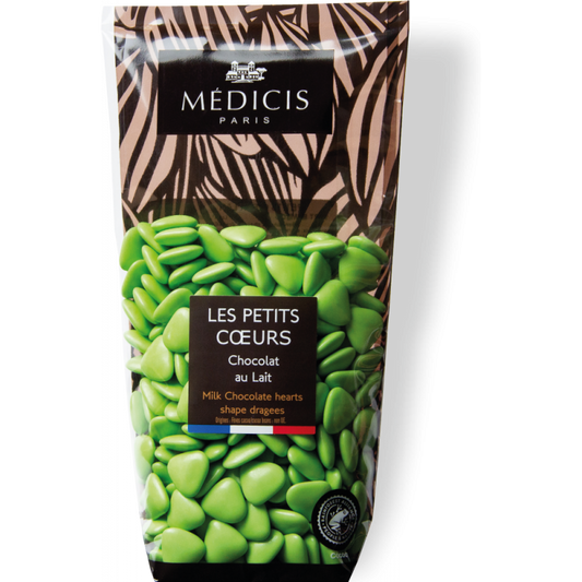 Sachet Dragées Petits coeurs Vert Bambou 250 g