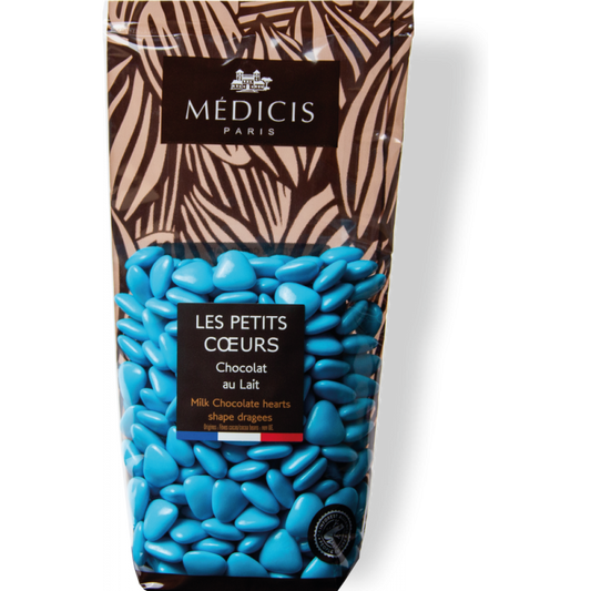 Sachet Dragées Petits coeurs Bleu Turquoise 250 g