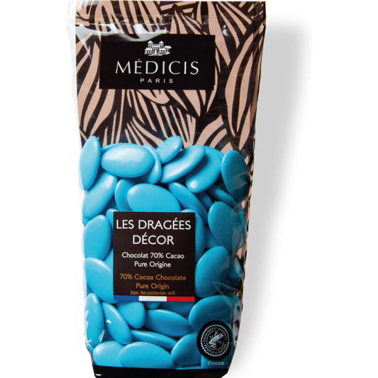 Sachet Dragées Décor Bleu Turquoise 250 g