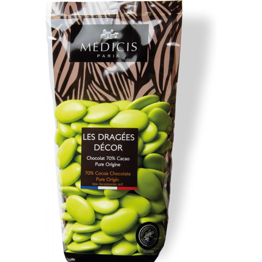 Sachet Dragées Décor Vert Anis 250 g