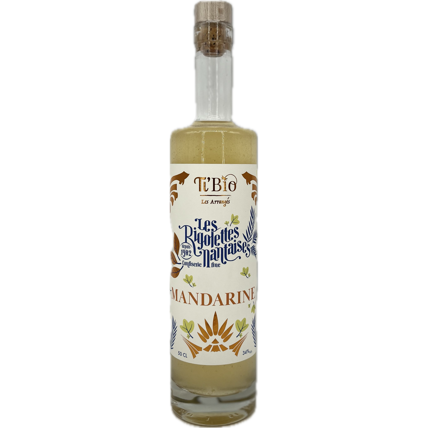 BOUTEILLE DE RHUM aux Rigolettes Mandarine 50 CL