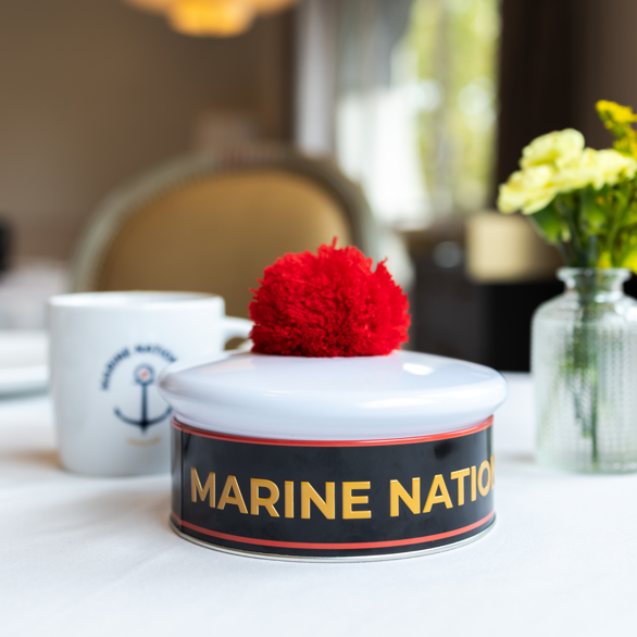 BOITE BACHI Marine Nationale garnie de Rigolettes TRICOLORES