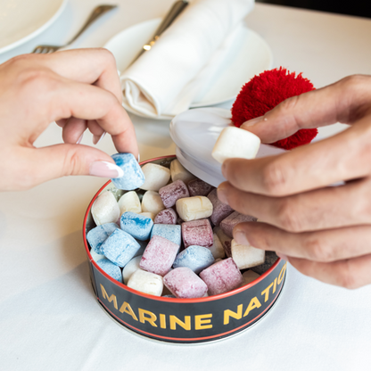 BOITE BACHI Marine Nationale garnie de Rigolettes TRICOLORES