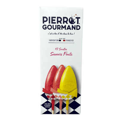 Etuis de 10 sucettes "Fer de Lance" Pierrot Gourmand