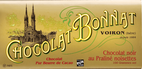 Chocolat Bonnat Noir au praliné noisettes